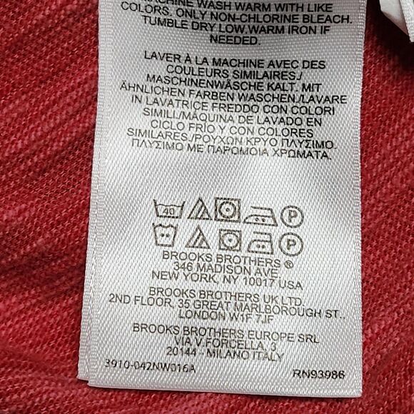 Brooks Brothers Red Fleece Polo Shirt Mens Medium Pocket Piping Casual Golf Top - Picture 11 of 13